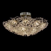 John-Richard AJC-9307 - Hanasaku Flower Flush Mount, 16-Light, Antique Silver Leaf, 25&34;W AJC-9307