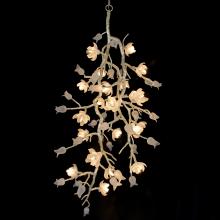 John-Richard AJC-9325 - u Magnolia & Tulip Glass Chandelier, 21-Light, Silver Leaf, 36&34;W AJC-9325