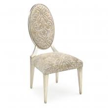 John-Richard AMF-1252V226-5009-AS - ne Side Chair, Brown, Burnished Silver Frame, 44.5&34;H AMF-1252V226-5009-AS