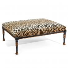 John-Richard AMF-1400-B191-AS - Upholstered Cocktail Ottoman, Ebony, Gold, 48&34;W AMF-1400-B191-AS