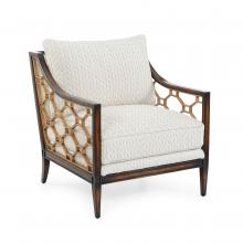 John-Richard AMF-1552V18-2210-AS - Lounge Chair, White, Antique Gold, Sable Frame, 32&34;H AMF-1552V18-2210-AS