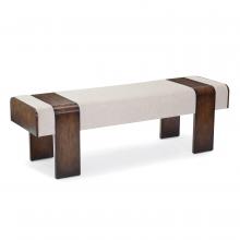 John-Richard AMF-1584V18-2136-AS - Kinda Bench, Natural Fabric, Wood, 60&34;W AMF-1584V18-2136-AS