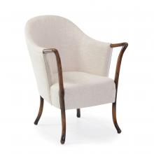 John-Richard AMF-1590V18-2136-AS - Lakewood Armchair, Cream, Sable Frame, 34.5&34;H AMF-1590V18-2136-AS