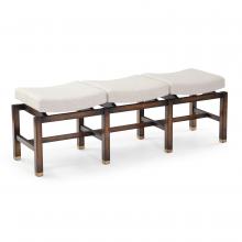 John-Richard AMF-1595V57-2136-AS - Primm Bench, Natural Fabric, Wood, 57.8&34;W AMF-1595V57-2136-AS