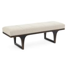 John-Richard AMF-1751V285-2209-AS - Hannu Bench, White Fabric, Bronze Base, 20.25&34;W AMF-1751V285-2209-AS