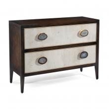 John-Richard EUR-01-0251 - Palma Chest, Linen, Dark Wood, 48&34;W EUR-01-0251