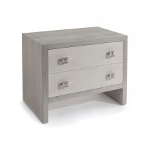 John-Richard EUR-01-0306 - Chepstow Nightstand, Gray, Linen Drawers, 35.5&34;W EUR-01-0306