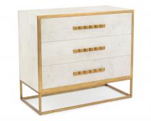 John-Richard EUR-01-0403 - Gatsby Chest, Cream, Antique Gold, 43.5&34;W EUR-01-0403