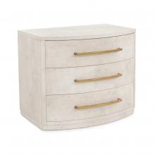 John-Richard EUR-01-0404 - Traviso Nightstand, Beige, Antique Gold Handles, 33.25&34;W EUR-01-0404