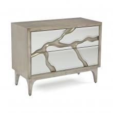 John-Richard EUR-01-0448 - Revne Nightstand, Silver Leaf, Silver, 38&34;W EUR-01-0448