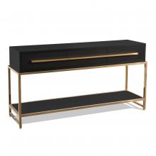 John-Richard EUR-02-0265 - Midnight Console, Black, Brass, 67&34;W EUR-02-0265