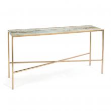 John-Richard EUR-02-0283 - Lustrous Sky Console Table, Gray, Gold, 64&34;W EUR-02-0283