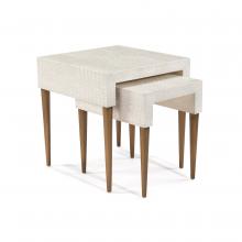 John-Richard EUR-03-0691 - Kano Nesting Table, Set of 2, Cream, Gold Frame, 20&34;W EUR-03-0691