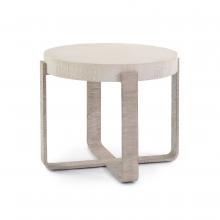 John-Richard EUR-03-0733 - Kano Side Table, Cream, Silver Base, 23&34;H EUR-03-0733