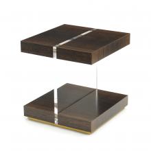 John-Richard EUR-03-0755 - Ashton Gate Side Table, Brown, Clear Acrylic, 23&34;H EUR-03-0755