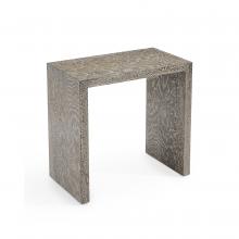 John-Richard EUR-03-0809 - Tamo Accent Table, Silver Leaf, 18&34;W EUR-03-0809