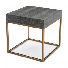 John-Richard EUR-03-0827 - Greystoke Side Table, Black, Gold Frame, 22.5&34;H EUR-03-0827