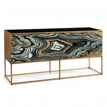 John-Richard EUR-04-0401 - I Dream of Agate Cabinet, Black, Gold, 72&34;W EUR-04-0401