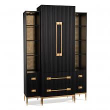 John-Richard EUR-04-0478 - Satin Cabinet, Black, Gold, 54&34;W EUR-04-0478