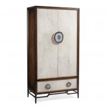 John-Richard EUR-04-0483 - Mercia Cabinet, Linen, Dark Wood, 40&34;W EUR-04-0483