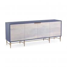 John-Richard EUR-04-0558 - Skyscape Sideboard, Indigo, Brushed Brass, 84&34;W EUR-04-0558