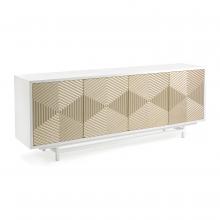 John-Richard EUR-04-0587 - Hexham Sideboard, White, Champagne Doors, 82&34;W EUR-04-0587