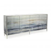 John-Richard EUR-04-0599 - Spring Rain Sideboard, Blue, Pewter Frame, 88&34;W EUR-04-0599