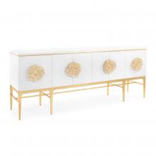 John-Richard EUR-04-0615 - Moder Sideboard, White, Gold, 84&34;W EUR-04-0615