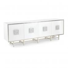 John-Richard EUR-04-0622 - Tesino Sideboard, White, Pewter Base, 91&34;W EUR-04-0622