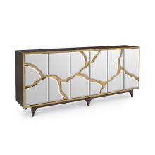 John-Richard EUR-04-0634 - Ravine Credenza, Dark Oak, Gold, Mirror, 96&34;W EUR-04-0634