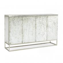 John-Richard EUR-04-0642 - Aeolian Cabinet, White, Mirror Top, 70&34;W EUR-04-0642