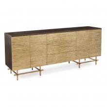 John-Richard EUR-04-0648 - Naro Sideboard, Smoke Oak, Gold, 84&34;W EUR-04-0648