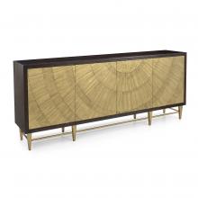 John-Richard EUR-04-0673 - Radiate Sideboard, Dark Wood, Gold, 94.75&34;W EUR-04-0673