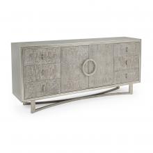 John-Richard EUR-04-0703 - Hessian Sideboard, Silver Leaf, Antique Pewter, 82.25&34;W EUR-04-0703