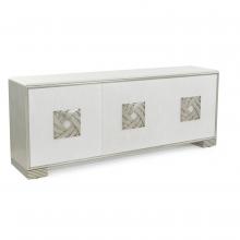 John-Richard EUR-04-0706 - Pama Credenza, White, Silver, Pewter, 81.5&34;W EUR-04-0706