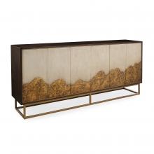 John-Richard EUR-04-0717 - Highlands Sideboard, Dark Wood, Gold, 95&34;W EUR-04-0717