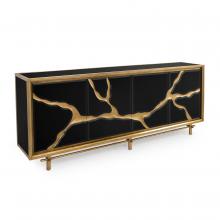 John-Richard EUR-04-0754 - Revne Credenza, Black, Gold, 94&34;W EUR-04-0754