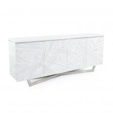 John-Richard EUR-04-0761 - Entwined Credenza, White, Silver, 84&34;W EUR-04-0761