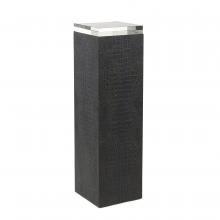 John-Richard EUR-08-0095 - Greystoke Pedestal, Tall, Black, Crystal Glass Top, 11.75&34;W EUR-08-0095