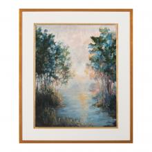 John-Richard GBG-2383B - unrise Framed Art, Blue, Green, 38.25&34;H x 32.25&34;W x 2&34;D GBG-2383B