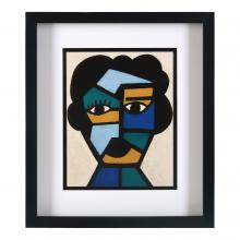 John-Richard GBG-2565A - Art, Series I, Blue, Black, 28.25&34;H x 24.25&34;W x 2.25&34;D GBG-2565A