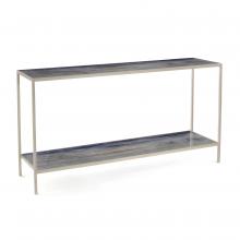 John-Richard JFD-0182 - Spring Rain Console Table, Blue, Silver, 64&34;W JFD-0182