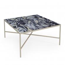 John-Richard JFD-0307 - Progress Cocktail Table, Black, Champagne Silver Leaf Base, 40&34;W JFD-0307