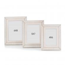 John-Richard JRA-10907S3 - Leather Picture Frame, Set of 3, Cream, 0&34;W JRA-10907S3