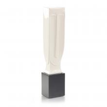 John-Richard JRA-11872 - Modernist Face Sculpture, Series I, White, Black Base, 19.25&34;H JRA-11872