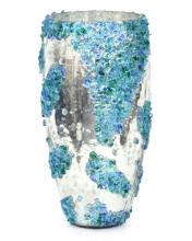 John-Richard JRA-13229 - Sea Glass Mirror I Vase, Blue, Green, Mirror, 16.5&34;H JRA-13229