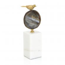 John-Richard JRA-14110 - te & Bird Sculpture, Series I, Brass, White Marble Base, 12.5&34;H JRA-14110