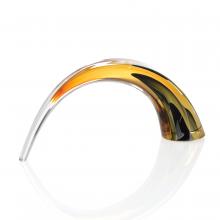 John-Richard JRA-14298 - Handblown Arch Sculpture, Series I, Black, Amber, 8.75&34;H JRA-14298