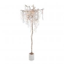 John-Richard JRL-10048 - ro-Noda Floor Lamp, 6-Light, Gold Leaf, White Marble Base, 71&34;H JRL-10048