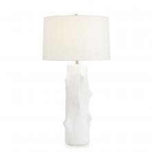 John-Richard JRL-10625 - ic Sculpted Table Lamp, 1-Light, White, White Linen Shade, 35&34;H JRL-10625